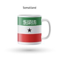 Somaliland flag souvenir mug on white background N2