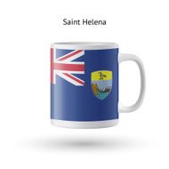 Saint Helena flag souvenir mug on white background N2