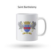 Saint Barthelemy flag souvenir mug on white background N2