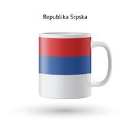 Republika Srpska flag souvenir mug on white background N2