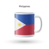 Philippines flag souvenir mug on white background N2