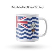 British Indian Ocean Territory flag souvenir mug on white N2