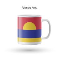 Palmyra Atoll flag souvenir mug on white background N2