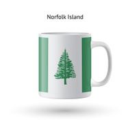 Norfolk Island flag souvenir mug on white background N2