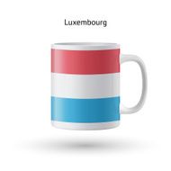 Luxembourg flag souvenir mug on white background N2