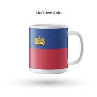 Liechtenstein flag souvenir mug on white background N2