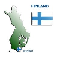 collage map flag badge finland