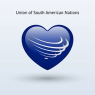 Love Union of South American Nations symbol