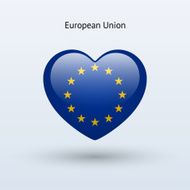 Love European Union symbol Heart flag icon