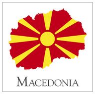 Macedonia flag map
