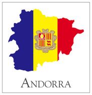 Andorra flag map