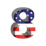 Vector American cutted figure 8 Paste to any background