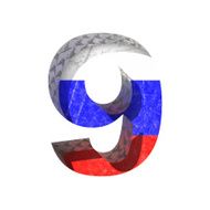 Vector Russian cutted figure 9 Paste to any background