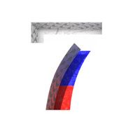 Vector Russian cutted figure 7 Paste to any background