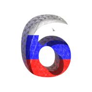 Vector Russian cutted figure 6 Paste to any background