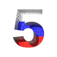 Vector Russian cutted figure 5 Paste to any background