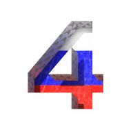 Vector Russian cutted figure 4 Paste to any background