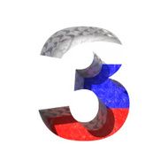 Vector Russian cutted figure 3 Paste to any background