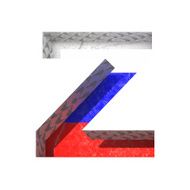 Vector Russian cutted figure z Paste to any background