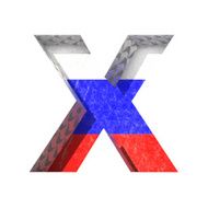 Vector Russian cutted figure x Paste to any background