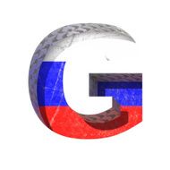 Vector Russian cutted figure g Paste to any background