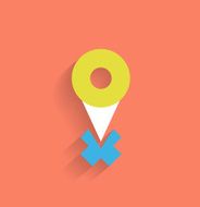 Vector navigation icon modern flat design