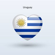 Love Uruguay symbol Heart flag icon