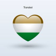 Love Transkei symbol Heart flag icon