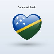 Love Solomon Islands symbol Heart flag icon