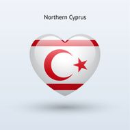 Love Northern Cyprus symbol Heart flag icon