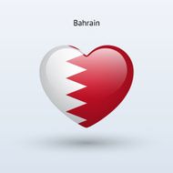 Love Bahrain symbol Heart flag icon