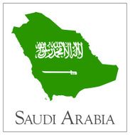 Saudi Arabia Flag Map N2