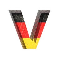Vector Germany cutted figure v
