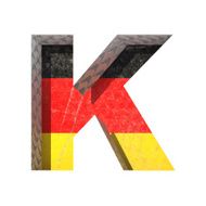 Vector Germany cutted figure k