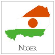 Niger flag map