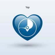 Love Yap symbol Heart flag icon