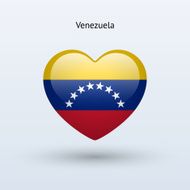 Love Venezuela symbol Heart flag icon
