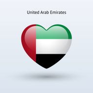 Love United Arab Emirates symbol Heart flag icon