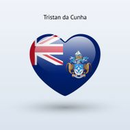 Love Tristan da Cunha symbol Heart flag icon