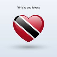 Love Trinidad and Tobago symbol Heart flag icon
