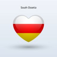 Love South Ossetia symbol Heart flag icon