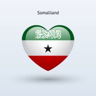 Love Somaliland symbol Heart flag icon
