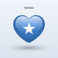 Love Somalia symbol Heart flag icon