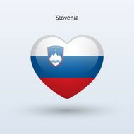 Love Slovenia symbol Heart flag icon