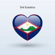 Love Sint Eustatius symbol Heart flag icon