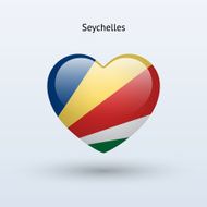 Love Seychelles symbol Heart flag icon