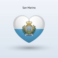 Love San Marino symbol Heart flag icon