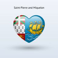 Love Saint-Pierre and Miquelon symbol Heart flag icon