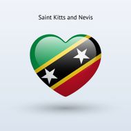 Love Saint Kitts and Nevis symbol Heart flag icon