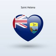 Love Saint Helena symbol Heart flag icon